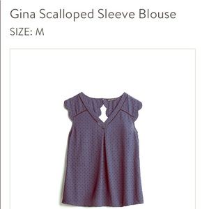 Gina Scalloped Sleeve Blouse